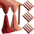 Remagr 12 Pcs Gradient Terracotta Cheesecloth Gauze Table Runners by Remagr