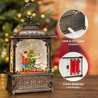 Christmas Snow Globes Lantern with The Nutcracker Music, Nutcracker Snow Globe with Swirling Glitter Effects, USB/Battery Powered with 6-Hour Timer, Christmas Decorations - Image 2