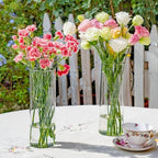 7pcs Glass Cylinder Vases for Centerpieces - 10 Inch Tall Glass Vases for Flower, Clear Flower Vase Bulk Floating Candle Vase for Table Centerpiece Wedding Home Décor - Image 5
