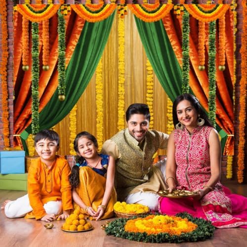10x6.5ft Indian Pooja Backdrop Indian Diwali Traditional Festival Ganpati Hindu Puja Photography Background Hindu Wedding Party Banner Decorations Photo Studio Props - Image 5