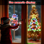 Christmas Window Silhouette LED Lights Decorations, Pack of 2 Sign Lighted Snow Man and Christmas Tree for Holiday Indoor Wall Door Glass Decor - Image 5