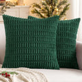 MIULEE Christmas Euro Sham Decorative Throw Pillow Covers 26x26 Dark Green Pack of 2 by MIULEE