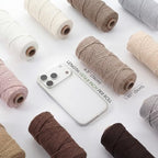 Timgle 20 Rolls Macrame Cord 3 mm X 875 Yards, Natural Colors - Image 6