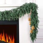 Hananona 9 FT Christmas Garland, 2 Pcs Real Touch Cedar Garlands - Image 3