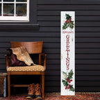 Season's Greetings Porch Board Welcome Sign for Front Door Porch Deck Patio or Wall - Indoor Outdoor Decorative Christmas Holiday Farmhouse Rustic Vertical Porch Decor - Image 4
