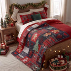 50''x66'' Christmas Gingerbread Man Quilted Throw Blanket - Image 5