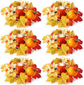 Umigy 6 Set Fall Candle Holders Glass Votive, Maple Leaf, Classic Color by Umigy