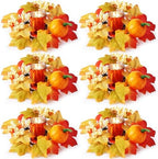 Umigy 6 Set Fall Candle Holders Glass Votive, Maple Leaf, Classic Color by Umigy