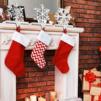 URATOT Pack of 4 Christmas Stocking Holders Snowflake Stocking Hangers Mantel Stocking Hooks for Christmas Decoration, Silver - Image 6