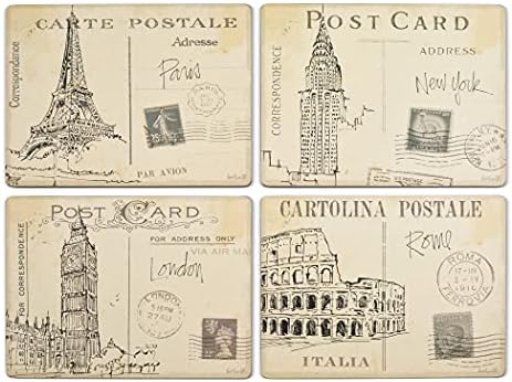 Pimpernel Postcard Sketches Placemats - Set of 4 - Image 7