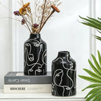 Kimdio Ceramic Vase Set, Black, 2pcs - Image 2