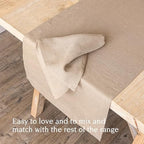 Over&Back 18x90 Washed 100% Linen Table Runner - Washable Table Runners for a Custom Home Decor Tablescape - Perfect for Coffee Table, Dinner Table, Living Room, and More - Taupe - Image 3