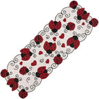 Beaded Table Runner 13 x 36 Inch - Handmade Glass Bead Decorative Runner for Dining Table, Coffee Table, Farmhouse, Wedding, Holiday & Everyday Centerpiece Decor, Garnet Black by ALPHALivingHOME