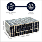 Perilla Home Home Decor Decorative Storage Wooden Box Small Shibu Organizer Tool Stash Card Craft Treasure Trinket Memory Keepsake Jewelry Box for Men and Women, Gifts For All, Blue and Off White - Image 4