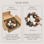 24 Inch Fall Wreath for Front Door, Autumn Wreath for Door Decoration - Image 6