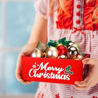 Namalu Christmas Hot Cocoa Bar Decor 11x8x5 in Wooden Storage Box, Red - Image 6