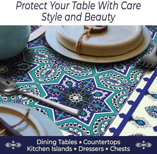 Heat Resistant Table Runner, 39 x 12 Inch - Eastern Star Design - Image 3