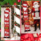 SmoothNovelty Christmas Wooden Porch Sign 47'' Merry Christmas Welcome Porch Signs for Front Door Home Xmas Tree Snowman Wooden Vertical Standing Decor for Garden Yard Party Decor(Santa Claus) - Image 6