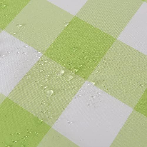 Cupuamon 2 Pack Waterproof Polyester Fabic Square Checkered Tablecloth，54x54 Outdoor Table Cloth，Oil Stain Prevention Table Cloth for Pinics and Parties（Emerald and White） - Image 5