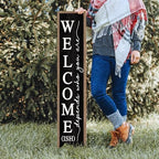 comurdyo Welcome-ish Sign for Front porch Standing 45"X9" Wood Black - Image 4