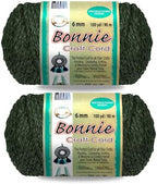 Pepperell Bonnie Braid Macrame Cord | 6mm x 100yd | Jade (Value 2-Pack) | Twisted Polypropylene Cord for DIY Crafts, Plant Hangers, Wall Hangings, Crochet & Macrame | Long-Lasting, Vibrant Color by PepperellCrafts