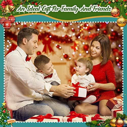 Zubebe 4 Sets 18 in Knitted Christmas Stockings Kit, Metal Stocking Holder and Name Tags Large Knit Xmas Stocking with Marker Pen for Family Holiday Xmas Party Fireplace Mantel Decor - Image 7