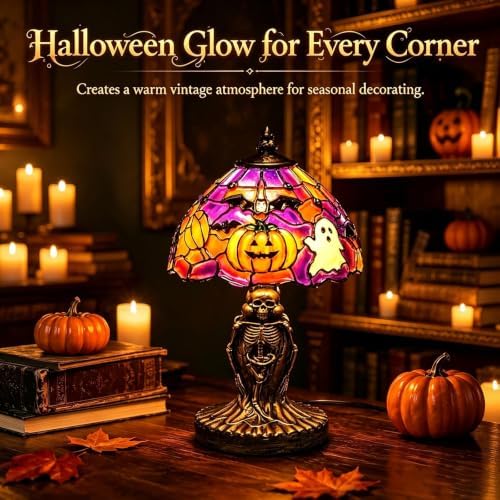 Handcrafted Halloween Painted Lamp - Image 4