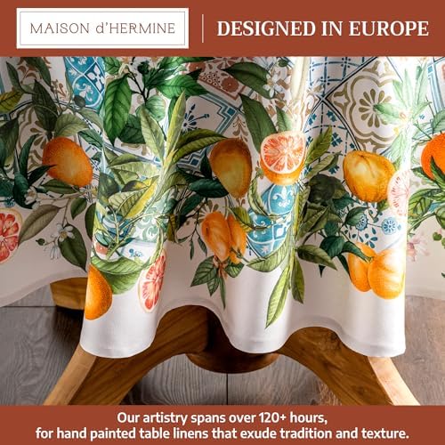 Maison d' Hermine Table Cloth Round Table Reusable 100% Cotton 69" Diameter - Image 2