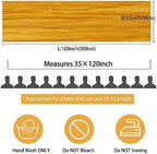 35x120 Inch Mustard Cheesecloth Table Runner Fall Thanksgiving Boho Decor - Image 2