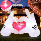 COMIN 6.2FT Valentine's Day Inflatables Heart Hands Yard LEDs Decor - Image 2