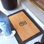 THEODORE MAGNUS Door Mat - Welcome Mat for Front Door with Non-Slip Backing - Durable Coir Doormat - Perfect for Outside Entrance and Entryway Matt - Outdoor/Indoor - Peace Out - 17" x 30" - Image 2