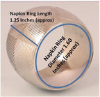 Brass Base Decorative Table Napkin Rings, Silver Tone, Set of 6 - Image 5
