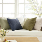 Topfinel Decorative Velvet Pillow Covers 24x24 Set of 4 Livingroom Cushion Covers Soft Boho for Bed Accent Modern Pillowcases Sofa Livingroom Home Decor Muted Teal - Image 3