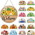 17PCS Interchangeable Welcome Sign for Front Door by TWINKLEMON