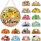 17PCS Interchangeable Welcome Sign for Front Door by TWINKLEMON