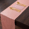 ShinyBeauty Blush Sequin Table Runner 12x108 Inch 10 Pack for Wedding Decor by ShinyBeauty