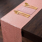 ShinyBeauty Blush Sequin Table Runner 12x108 Inch 10 Pack for Wedding Decor by ShinyBeauty