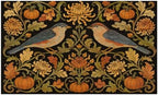 Fall Bird Pumpkin Faux Coco Coir Doormat Door Mat 17x30 Inch by Unknown