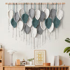 Weldomcor Large Macrame Wall Hanging Boho Home Decor, Handmade Bohemian Woven Leaves Macrame Tapestry Modern Aesthetic Chic Wall Art Decorations for Bedroom Living Room Nursery Office 39" W x 29.5" L - Image 5