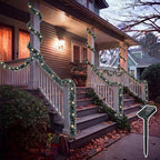 Dingion 50 ft Pre-lit Christmas Garland for Outdoor Dark Green & Warm - Image 6