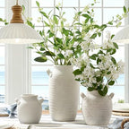 Vanselia Ceramic Flower Vase Home Decor Living Room Table Vase (12" Rustic) - Image 2