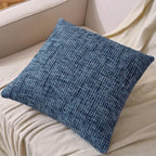AmHoo Pack of 2 Chenille Textured Throw Pillow Cover, 500GSM Boho Farmhouse Decorative Couch Pillow Covers for Modern Home Decor Bed Sofa Living Room 18 x 18-Inch Dark Blue - Image 3