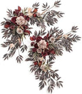Ling's moment 2PCS Artificial Floral Swags, Burgundy & Dusty Rose by LingsMoment