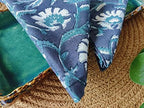 AVKA Studio Cotton Print Dinner Napkins 18x18 inches - Washable Cloth Napkins Set of 12 - Everyday Use or Dinner Party and Events - Indigo Blue Block Printed Soft Fabric - Image 4