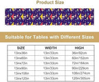 Color Mushroom Table Runner, Dreamy Enchanted Forest Mushrooms Butterflies Moon Stars A Magical Fairy Tale for Daily Home Party Decor 13x120in - Image 4