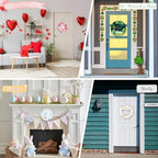 Geelin 12 Pcs Christian Seasonal Sign 12 Inch Easter Jesus He Is Risen Door Decoration Religious Cross Wood Wreath Spring Wall Hanging Art for 4th July Summer Outdoor Decor - Image 5