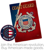 Coast Guard Burlap Garden Flag - Set Wall Holder Armed Forces USCG Semper Paratus United State American Military Veteran Retire Official - House Banner Small Yard Gift Double-Sided , "garden flag 13""x 18.5""" - Image 5