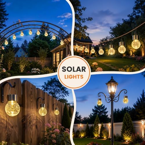 GIGALUMI Solar Lights Outdoor Hanging Lantern Garden Decor for Outside 16Pc - Image 6