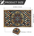 CHICHIC Welcome Door Mat 24 x 36 Inch Front Doormat Outdoors for Home Entrance Outdoors Mat for Outside Entry Way Doormat Entry Rugs, Heavy Duty Non Slip Rubber Back Low Profile, Petal - Image 3