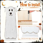 Novabright 30.2 H Halloween Ghost Dog Porch Sign Standing Wooden Decor - Image 3